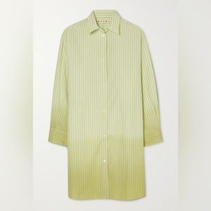 NWT Marni oversized asymmetric striped cotton poplin shirt